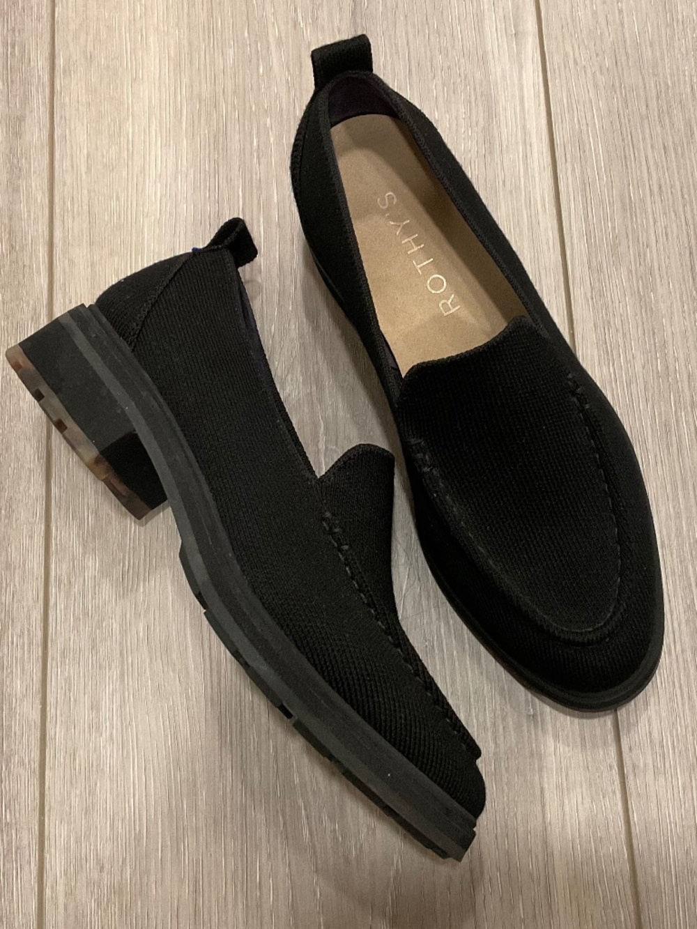 ROTHY’S The Lug Loafer In Black Size 7 NEW